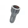 Dudao R4Ultra 120W autolaturi Power Delivery Quick Charge LED USB-A USB-C harmaa