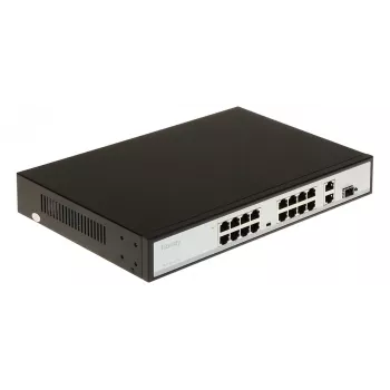 POE LANG TC-P3S019 16-porttinen PoE+ Gigabit -hallittava kytkin 2 SFP uplink -portilla, 250W, rack-asennus