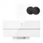 ISEASY TV1390D4-CC-I2 seinäliesituuletin 90cm 750m³/h ruostumaton teräs musta lasi