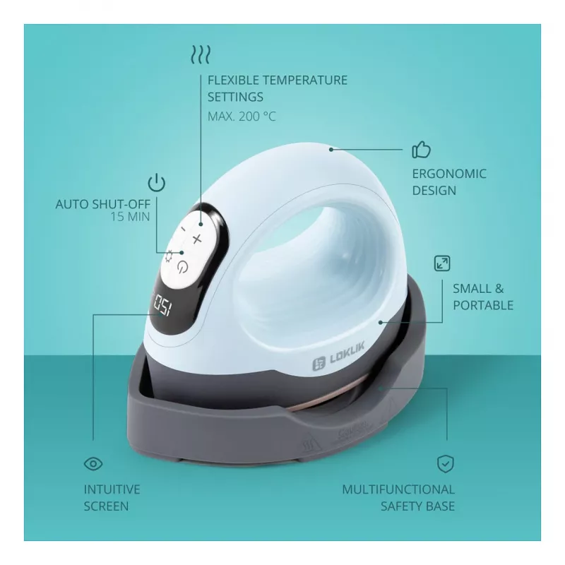 LOKLIK ImPress Mini 3 -minilämpöpuristin - pastellinsininen