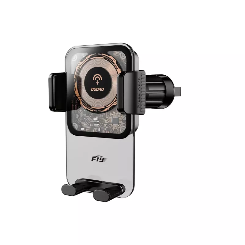 Dudao F19 autopuhelinteline langattomalla laturilla 15W - musta