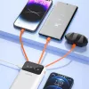 Dudao K6Pro+ power bank 20000mAh 4 sisäänrakennetulla kaapelilla USB-C, Micro USB, Lightning, USB-A (tulo) - valkoinen