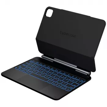 Typecase Edge näppäimistökotelo iPad Air 11 M2 2024 / M3 2025 / M4 2026, hiilikuitu, musta