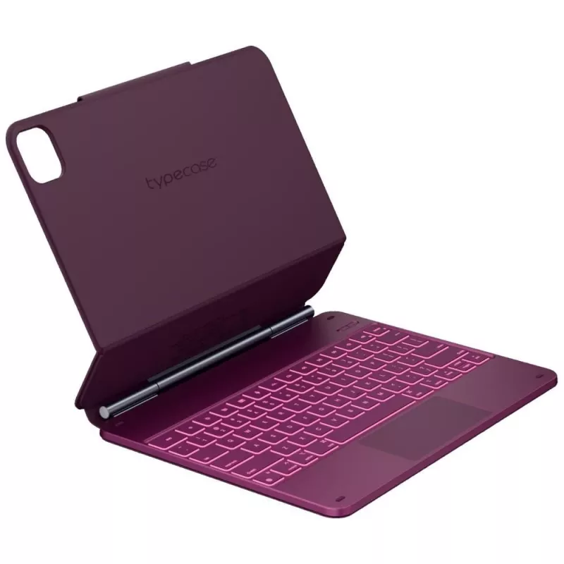 Typecase Edge näppäimistökotelo iPad Air 13 2024/2025, vadelmanpunainen