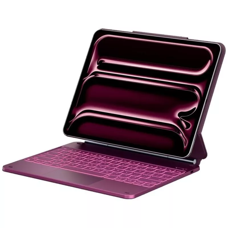Typecase Edge näppäimistökotelo iPad Air 13 2024/2025, vadelmanpunainen