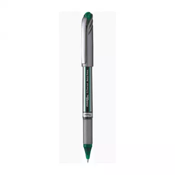 Pentel EnerGel-X sisäänvedettävä geelikynä – vihreä muste – 0,5 mm kärki – 0,25 mm viiva – harmaa runko