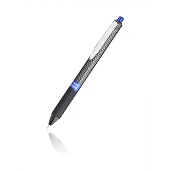 Pentel K497-C sisäänvedettävä geelikynä – sininen muste – 0,5 mm neulakärki – musta runko – 1 kpl:n pakkaus