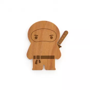 OTOTO Ninja Board leikkuulauta ja veitsisetti - musta