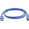 Kramer C-USB3/AB-3 USB 3.0 -kaapeli, USB-A uros - USB-B uros, 0,9 m (3 ft), sininen