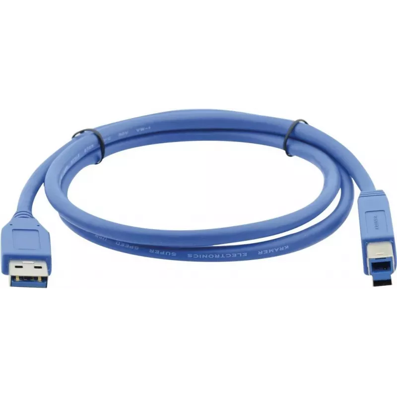 Kramer C-USB3/AB-3 USB 3.0 -kaapeli, USB-A uros - USB-B uros, 0,9 m (3 ft), sininen
