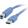 Kramer C-USB3/AB-3 USB 3.0 -kaapeli, USB-A uros - USB-B uros, 0,9 m (3 ft), sininen
