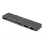 DELTACO USBC-1290 Thunderbolt 3 -telakointiasema - hopea - 40 Gbit/s - 4K Ultra HD
