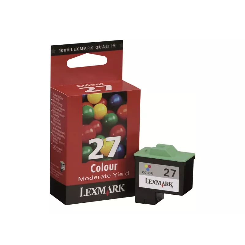 Lexmark No. 27 kolmivärinen mustekasetti (syaani, magenta, keltainen) - Standard Yield