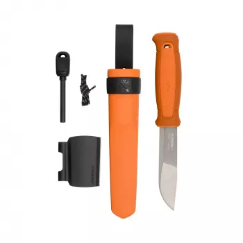 Morakniv Kansbol kiinteäteräinen veitsi ja selviytymispakkaus, oranssi