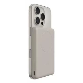Belkin BoostCharge Slim BPD020HQSA magneettinen varavirtalähde 5000 mAh, 7,5 W, hiekka