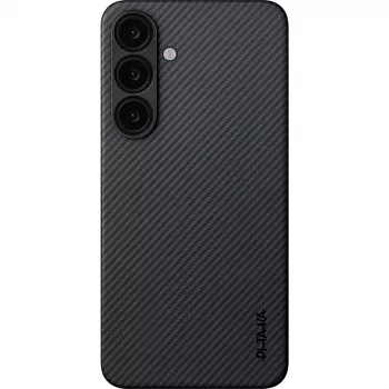 PITAKA Ultra-Slim kotelo Samsung Galaxy S25+ musta/harmaa Twill