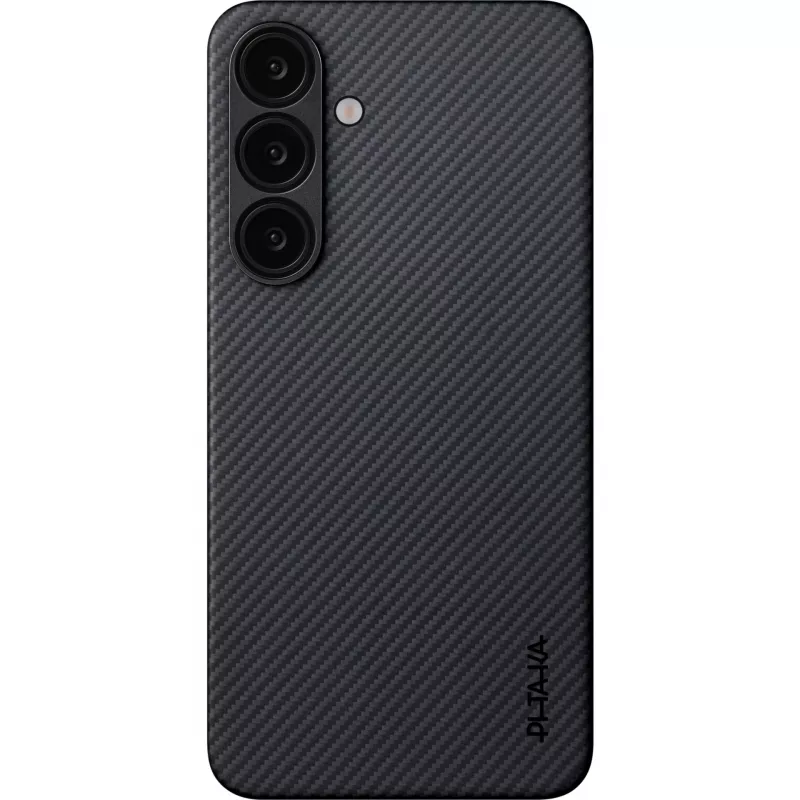 PITAKA Ultra-Slim kotelo Samsung Galaxy S25+ musta/harmaa Twill