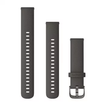 Garmin QuickFit 18 mm Silikonirannenauha grafiitti liuskekivenharmain ompelein 010-12932-0E
