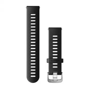 Garmin silikoniranneke 20 mm musta Venu-, Forerunner 645-, Forerunner 245- ja Forerunner 55 -kelloihin - aito lisävaruste 010-11251-9P