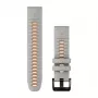 Garmin QuickFit 22 mm silikoninen kellonranneke, Mist Grey/Orange (010-13280-02)