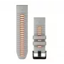 Garmin QuickFit 26 mm silikoninen kellonranneke, Mist Grey/Orange (010-13281-02)