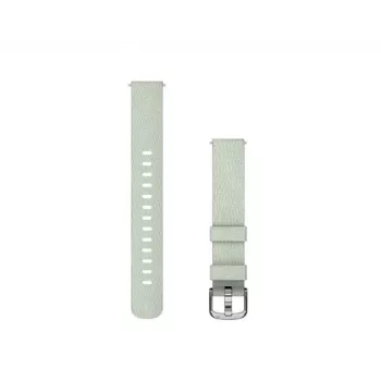 Garmin kangasranneke 14 mm Lily 2 -kelloihin Sage Gray, hopeinen solki 010-13302-11