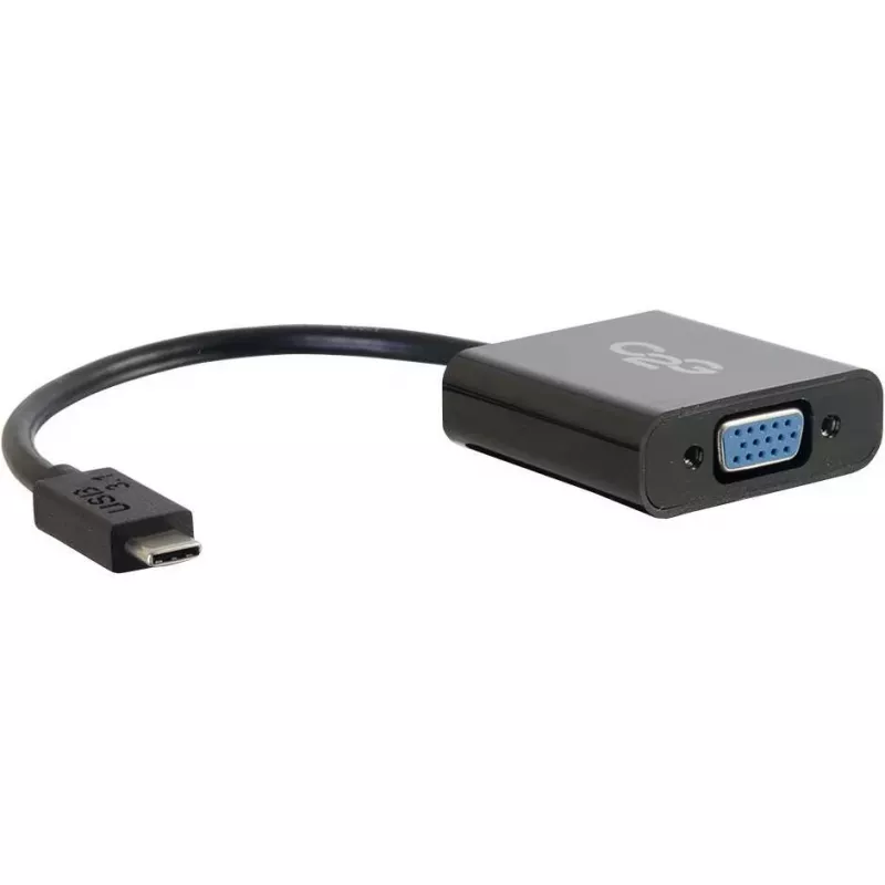 C2G USB 3.1 USB Type-C - VGA -sovitin - USB C - VGA musta