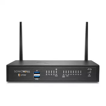 SonicWall TZ Series (Gen 7) TZ270W Security Appliance 3 vuoden Advanced Protection Service Suite -palvelulla ja 1 vuoden Cloud Secure Edge SIA-Basic (10 käyttäjää) ja 1 vuoden SPA-Advanced (3 käyttäjää) - 1G