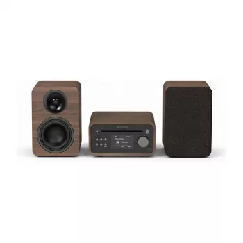 PURE ACOUSTICS Pure Classic Stereo Mini -stereojärjestelmä DAB+/FM, Bluetooth, CD, USB, ruskea/pähkinä