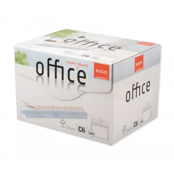 ELCO Office kirjekuori C6 (114 x 162 mm), ilman ikkunaa, tarraläpällä, 80 g/m², valkoinen, 200 kpl (74531.12)