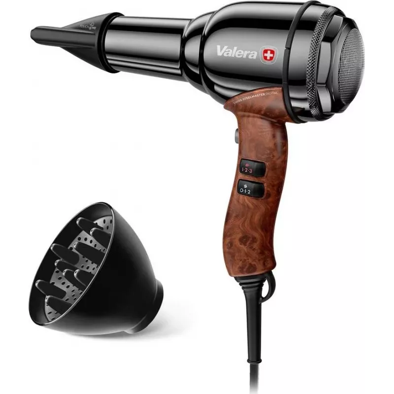 VALERA Swiss Steelmaster D Professional hiustenkuivaaja 2000W musta kromi