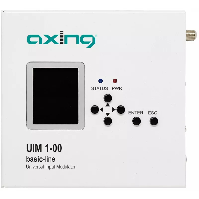 AXING UIM 1-00 yleissisääntulomodulaattori HDMI CVBS YPbPr RF DVB-T/C
