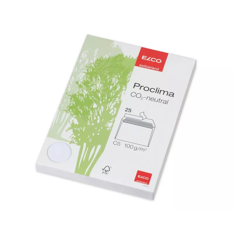 ELCO Proclima kirjekuori C5 (162 x 229 mm), ilman ikkunaa, tarrakiinnitys, 100 g/m², 25 kpl (74270.20)