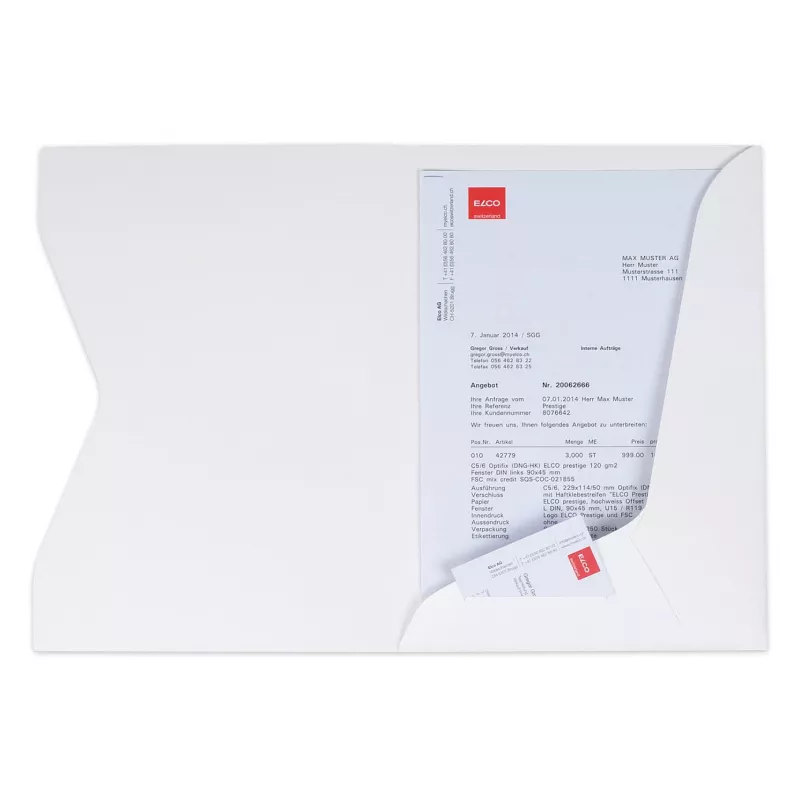 ELCO Prestige tarjouskansio A4 (225 x 315 mm), 270 g/m², valkoinen, 10 kpl (29450.33)