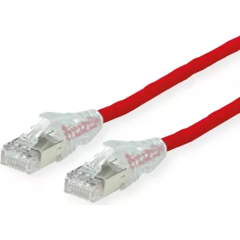 ROTRONIC-SECOMP Dätwyler -verkkokaapeli RJ-45 -pistoke - RJ-45 -pistoke, 5 m, SFTP PiMF Cat 6a, suojattu, halogeeniton, snagless, säikeinen, punainen