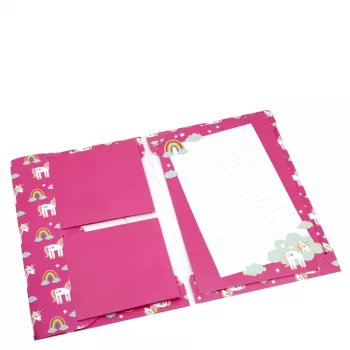 Artoz Papier 334001-03 kirjepaperi ja kirjekuoret, Unicorn pinkki (n. DIN A5), 80 g/m², 1 pakkaus