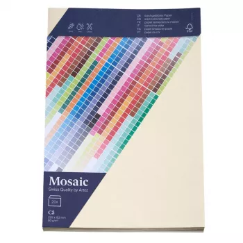 Artoz Papier Mosaic kirjekuoret DIN C5 ilman ikkunaa norsunluu kumiliimattu 20 kpl (9439420-241)
