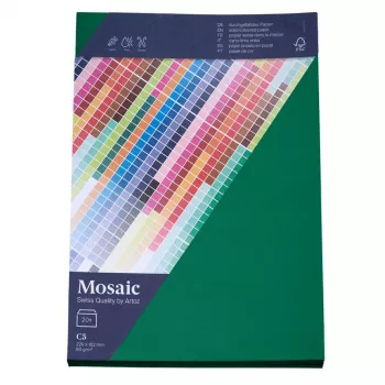 Artoz Papier Mosaic kirjekuoret DIN C5 ilman ikkunaa kuusenvihreä kasteliimattu 20 kpl