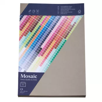 Artoz Papier Mosaic kirjekuoret DIN C5 ilman ikkunaa, cement, kasteliimattu, 20 kpl (9439420-217)