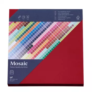 Artoz Papier Mosaic neliönmuotoiset kirjekuoret viininpunainen kasteliimattu 20 kpl (9445420-487)