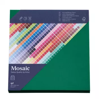 Artoz Papier Mosaic neliönmuotoiset kirjekuoret kuusenvihreä kumiliimattu ilman ikkunaa 20 kpl (9445420-348)