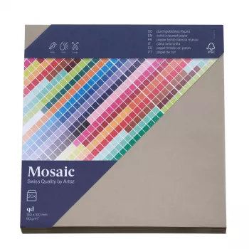 Artoz Papier Mosaic neliönmuotoiset kirjekuoret cement kasteliimattu 20 kpl (9445420-217)