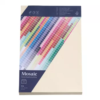 Artoz Papier Mosaic -kirjekuoret DIN C6 ilman ikkunaa norsunluu kosteuskliimattava 20 kpl