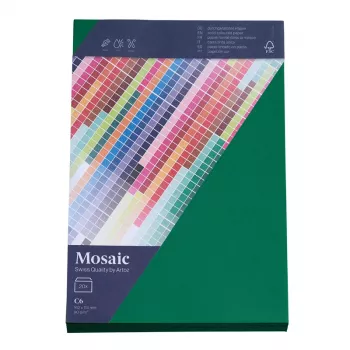 Artoz Papier Mosaic -kirjekuoret DIN C6 ilman ikkunaa, kuusenvihreä, kosteuskliimattava, 20 kpl