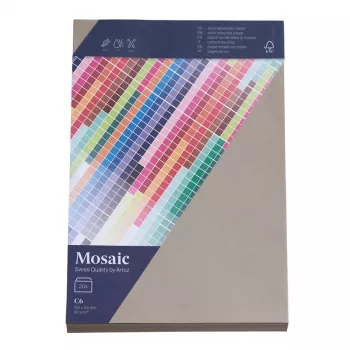 Artoz Papier Mosaic -kirjekuoret DIN C6 ilman ikkunaa sementinharmaa kosteuskliimattava 20 kpl