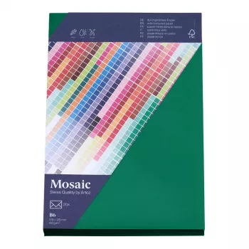 Artoz Papier Mosaic -kirjekuoret DIN B6 ilman ikkunaa kuusenvihreä kosteuskliimattava 20 kpl