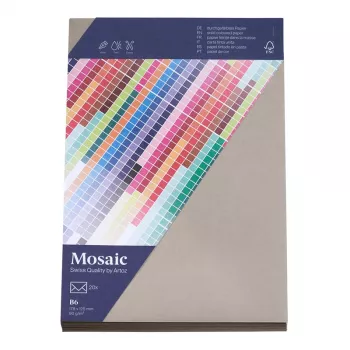 Artoz Papier Mosaic -kirjekuoret DIN B6 ilman ikkunaa, sementti, kosteuskliimattava, 20 kpl