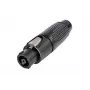 Neutrik NLT8FX-BAG speakON 8-napainen liitin, musta, polyamidi, sinkki, IP50, 250V, 50A