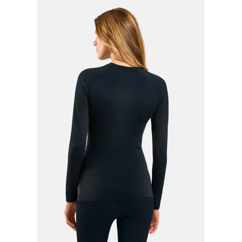 Odlo Performance Warm BL Top Crew Neck L/S - Graphite Grey - naisten - M
