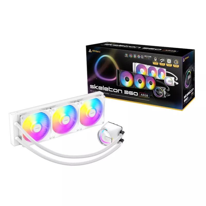 Antec Skeleton RGB 360mm All-in-One -nestekühler valkoinen